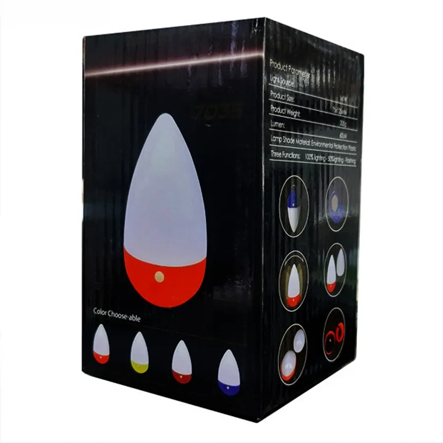 چراغ اضطراری کمپینگ مدل قطره – نمای بالایی چراغ – فروشگاه یلدا بازار