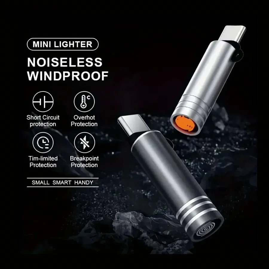 لحظه روشن شدن المنت فندک المنتی تایپسی – شارژ مستقیم از موبایل روشن شدن المنت فندک شارژی Type-C – فروشگاه یلدا بازار