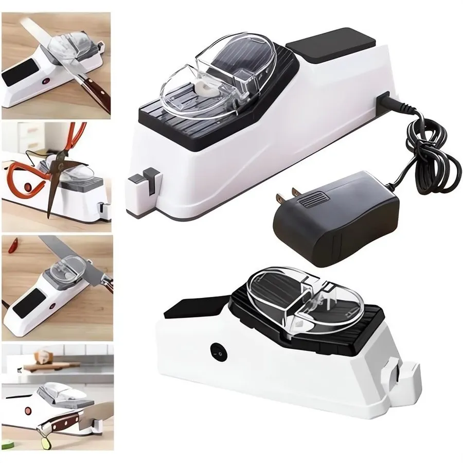 عملکرد چاقو تیزکن برقی هنگام تیز کردن چاقو – فروشگاه یلدا بازار چاقو تیزکن برقی چند کاره – در حال تیز کردن چاقو – یلدا بازار