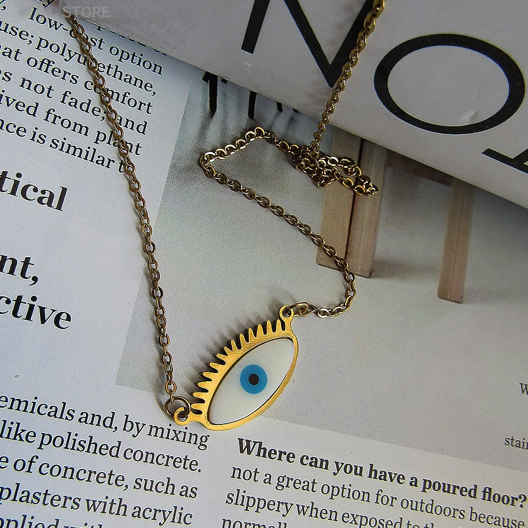 گردنبند چشم نظر کلاسیک – یلدا بازار گردنبند چشم نظر کلاسیک با نگین آبی – یلدا بازار