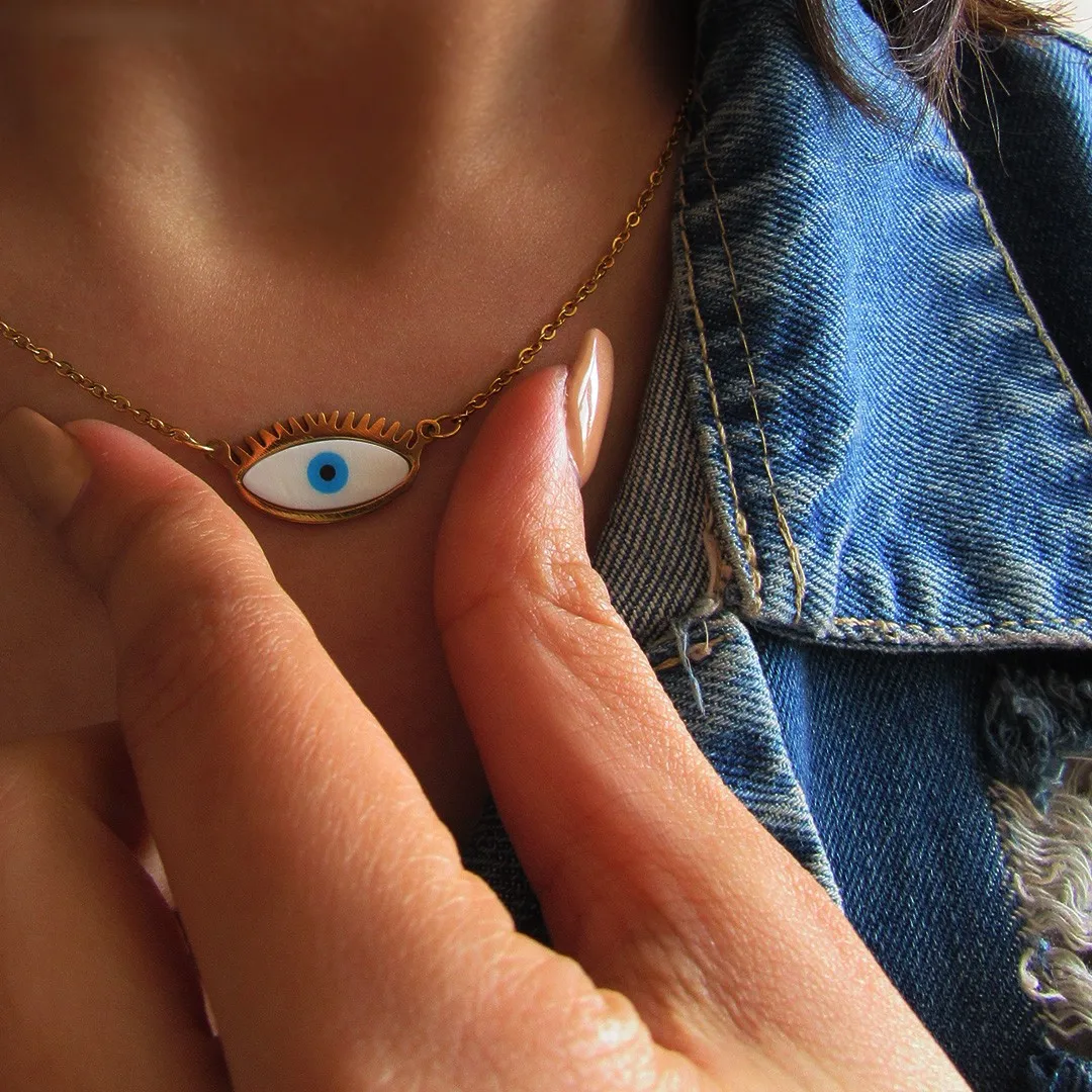 گردنبند چشم نظر ظریف – یلدا بازار گردنبند چشم نظر ظریف برای هدیه – یلدا بازار