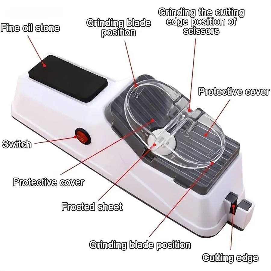 سری قابل تعویض چاقو تیزکن برقی مناسب انواع ابزار خانگی و صنعتی چاقو تیزکن برقی چند کاره – قابلیت تیز کردن قیچی و ابزار – یلدا بازار