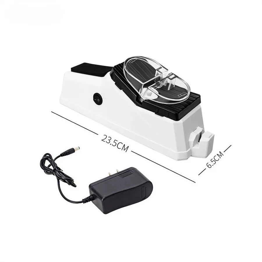 چاقو تیزکن برقی خانگی – دید از بالا برای بررسی اجزای بدنه و پورت تغذیه نمای بالایی چاقو تیزکن برقی چند کاره با درگاه برق – یلدا بازار