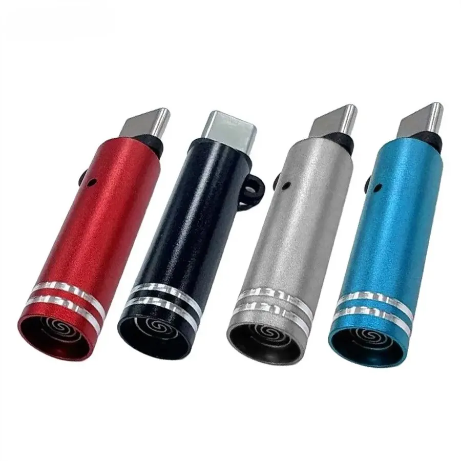 نمای پشت فندک المنتی موبایلی Type-C – بدون نیاز به سوخت – یلدا بازار فندک المنتی شارژی Type-C – نمای پشتی و درگاه اتصال – یلدا بازار