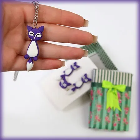 طراحی پشت گوشواره نیم ست FOX – یلدا بازار نیم ست دخترانه FOX – نمای پشت گوشواره – یلدا بازار