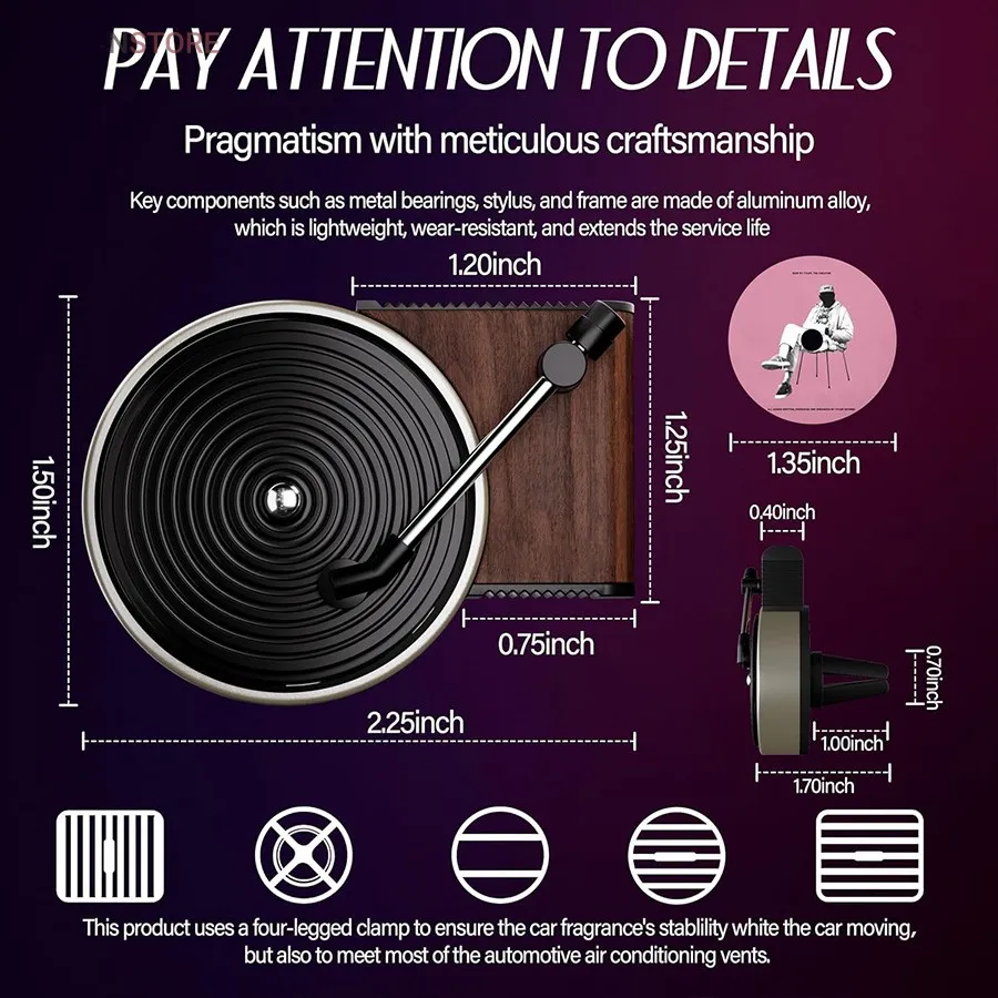 خوشبو کننده خودرو مدل گرامافون استفاده داخل خودرو یلدابازار