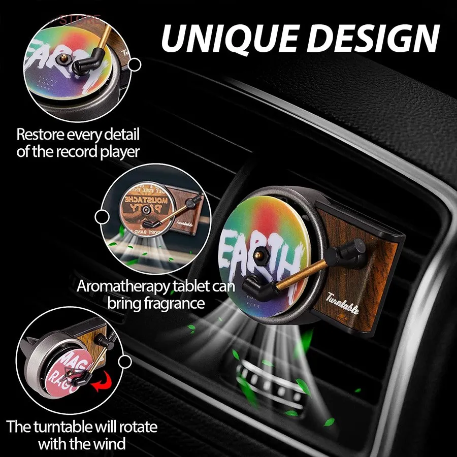 خوشبو کننده خودرو مدل گرامافون نمای کامل یلدابازار