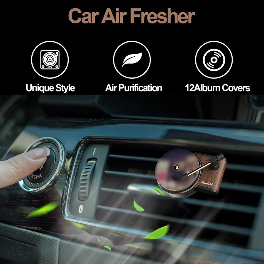 خوشبو کننده خودرو مدل گرامافون نمای بالا یلدابازار